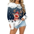 thumbnail image 5 of larppty Sweatshirts for Women Christmas 2025 Long Sleeve Reindeer Graphic Tees Shirt Cute Xmas Crewneck Pullover Tops Fashion Clothes (Blue, XXL), 5 of 9