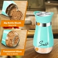 thumbnail image 3 of Salt and Pepper Shakers Set,4 oz Glass Bottom Salt Pepper Shaker with Stainless Steel Lid for Kitchen Cooking Table, RV, Camp,BBQ Refillable Design (Cyan-Blue), 3 of 7