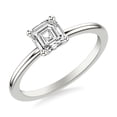 thumbnail image 3 of Circle Jewel 1.5 Ct Asscher Cut Moissanite Engagement Ring for Women - 14K White Gold Plated Ring - Gift for Her - Exquisite Women's Jewelry - Bridal Wedding Gifts - Ring for Women Elegant, 3 of 3