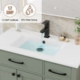 thumbnail image 3 of Eclife 36 Inch White Resin Bathroom Vanity Top, Single-Hole Rectangular Integrated Basin, 3 of 8