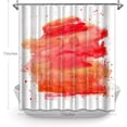 thumbnail image 4 of Orange Red Ombre Shower Curtain Abstract Unique Aesthetic Art Paint Brush Bath Curtain Gradient Painting Bathroom Decor Polyester Fabric Curtains 72 x 72 Inches, 4 of 5
