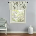 thumbnail image 6 of VOGOL Embroidered Floral Valances, Linen Light Filtering Kitchen Curtains for Bathroom, Rod Pocket, 52"x 18", One Panel, Green, 6 of 6