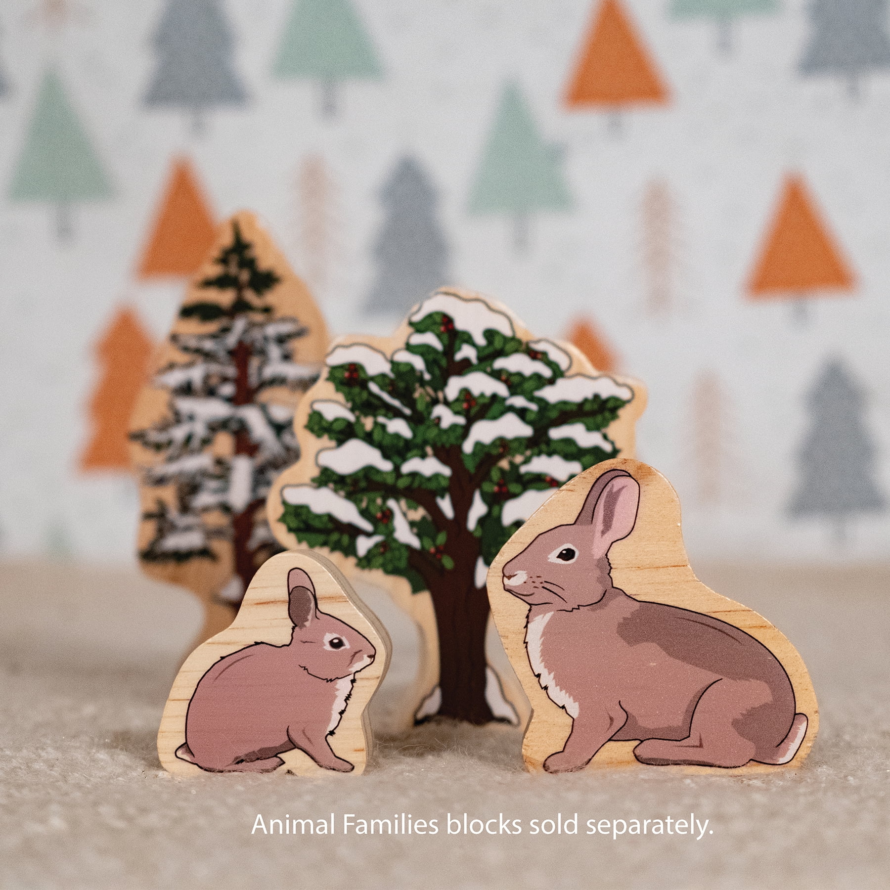 The Freckled Frog Trees of All Seasons Wooden Blocks - Set of 10 - Ages 2+