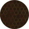 thumbnail image 1 of Ahgly Company Machine Washable Indoor Round Transitional Black Brown Area Rugs, 6' Round, 1 of 7