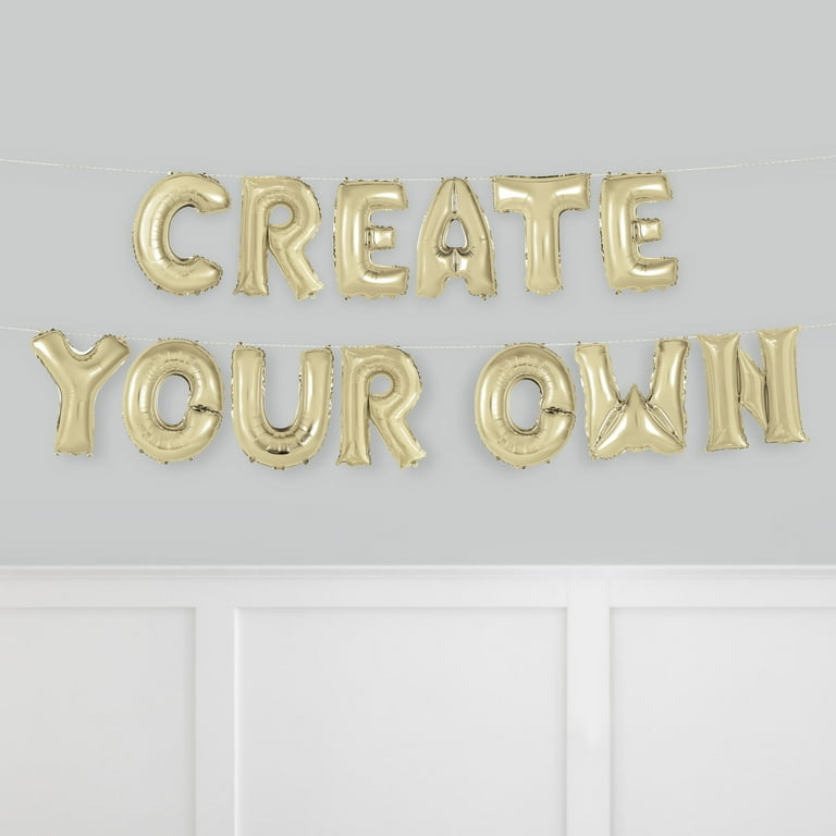 Way to Celebrate! Foil Letter Balloon, "R", Gold, 14in