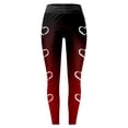 thumbnail image 4 of Yellow Leggings Cute Holidays Hearts Leggings Pants Running Legging Cutout Leggings Maternity Active Leggings Valentines Day Outfit Women, 4 of 5