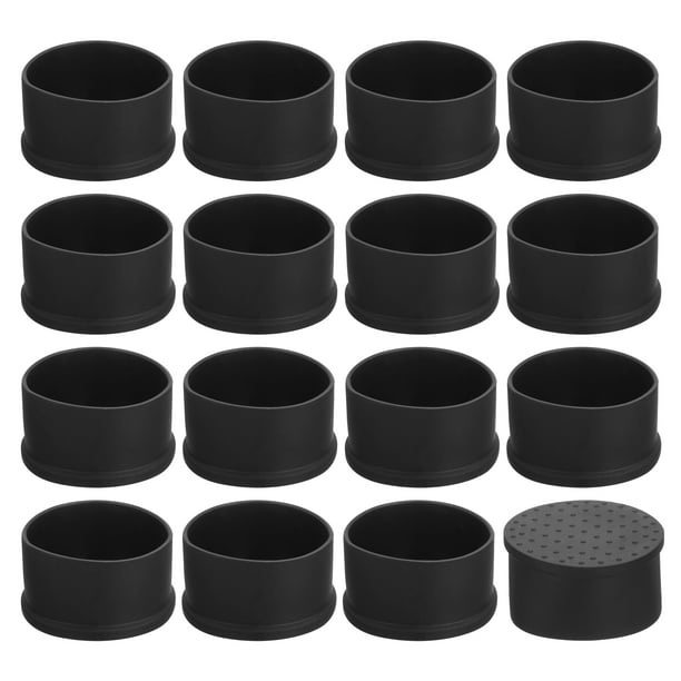 Uxcell 28Pcs Tapones para Patas de Silla, 50mm (2 Pulgadas) Tapones para Patas de Silla Sin Marca, Protectores de Suelo Antideslizantes para Patas de Silla, Negros