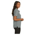 thumbnail image 3 of Port Authority Women's Short Sleeve Silk Touch Classic Polo Shirt Cool Grey Medium, 3 of 4