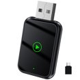 thumbnail image 1 of Crrynuo - Adaptador inalámbrico CarPlay y Android Auto - Adaptador 2 en 1 - Bluetooth 5.0 - Plug & Play - USB de 5 V - Marco metálico - Negro, 1 of 6