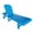 Pacific Blue, variant on Laguna Adirondack Poly Reclining Chaise Lounge With Wheels, Gray