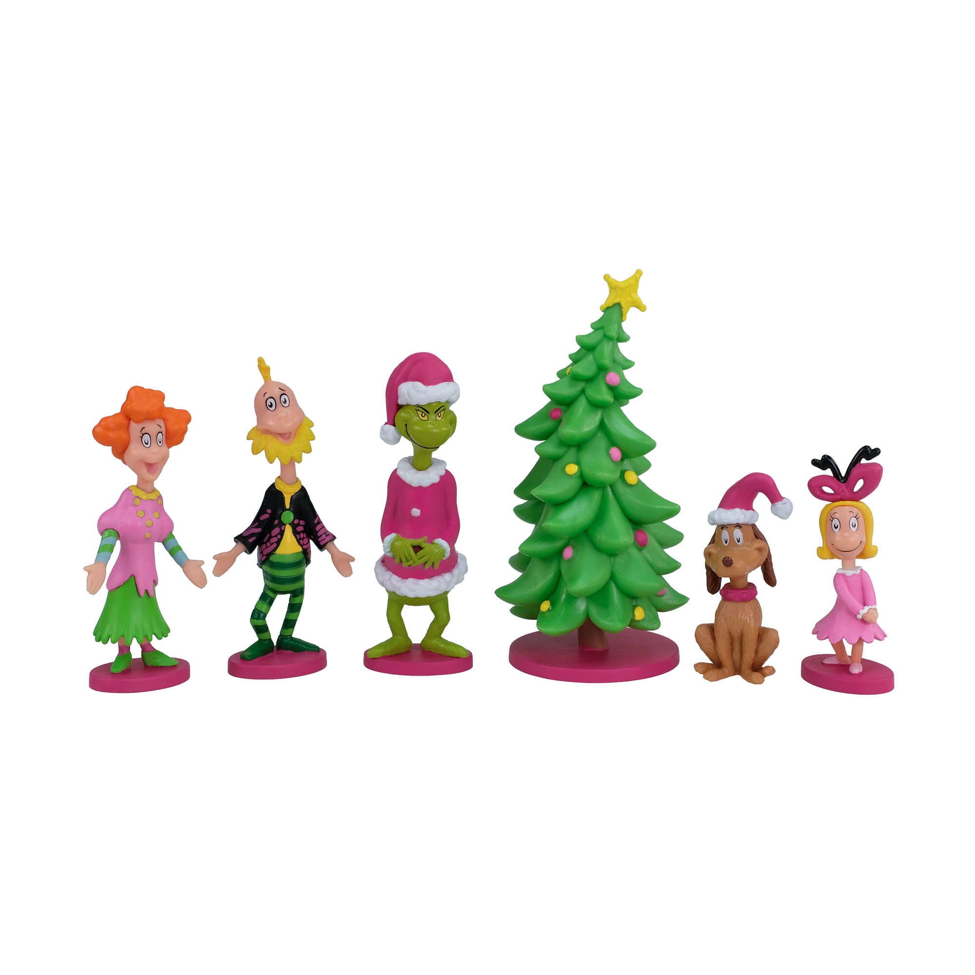 Dr. Seuss The Grinch 6‑Piece Collectible Figurine Toy Set