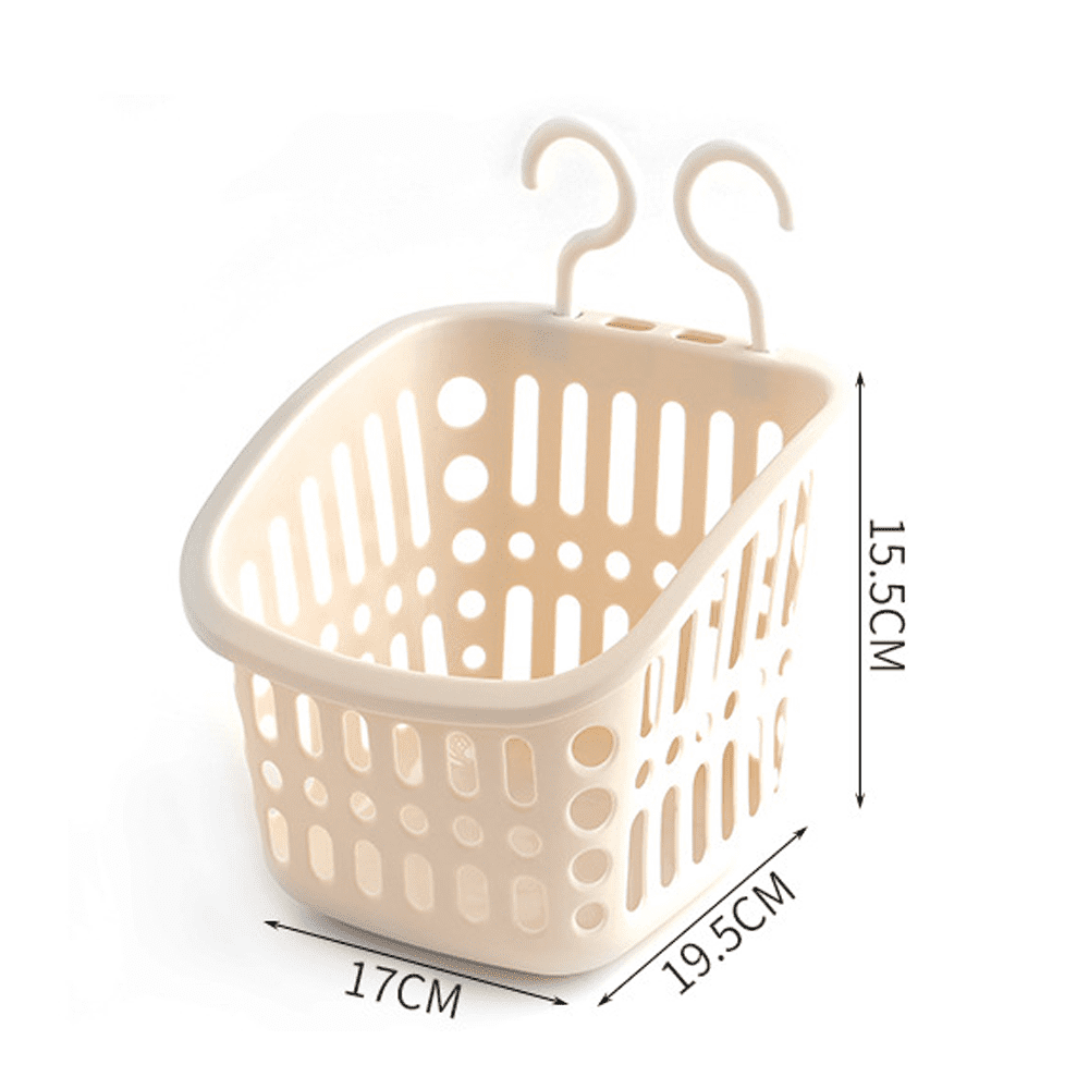 simpa 2PC White Plastic Hanging Shower Basket Caddy Organisers