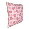 thumbnail image 2 of Haiem Strawberries Print Velvet Soft Solid Decorative Square Throw Pillow Covers Set with Elegant Piping Christmas Cushion Case for Sofa Bedroom Car-20"x20", 2 of 8