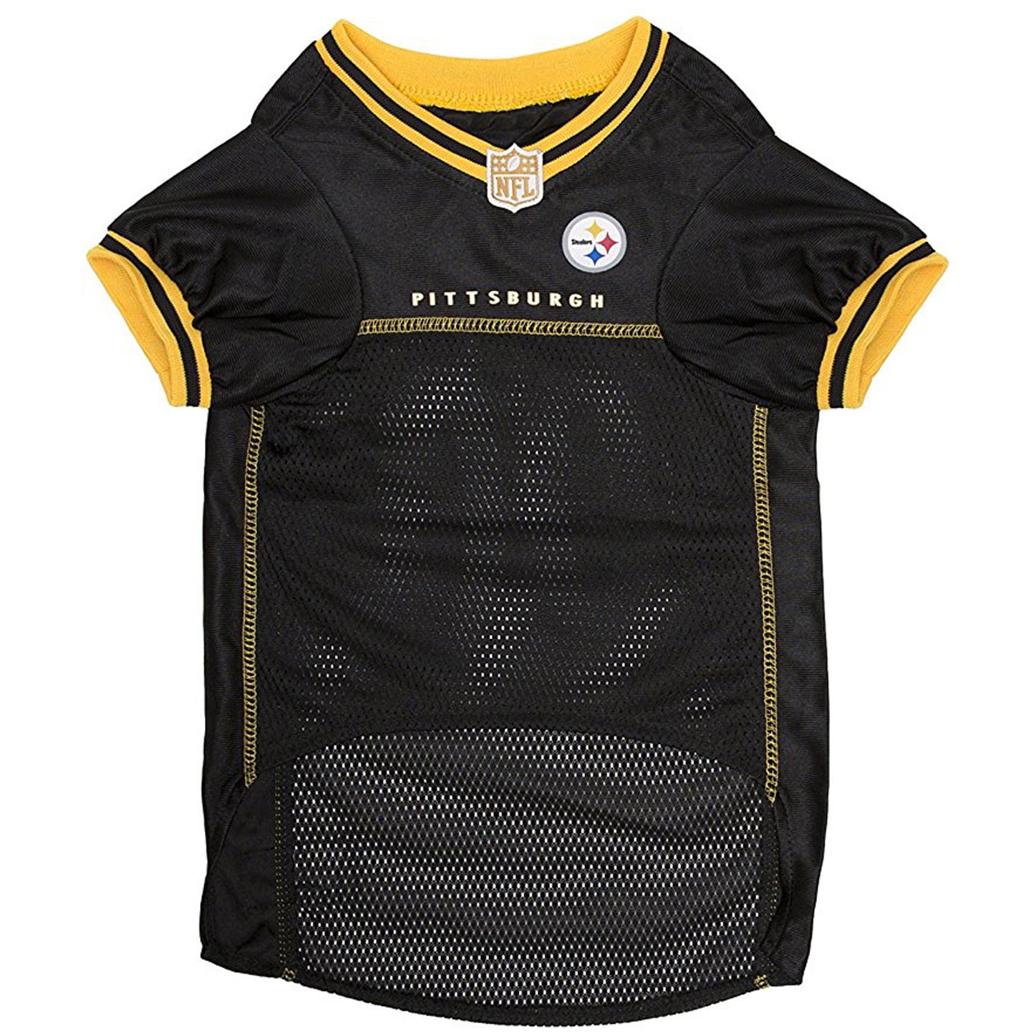 Pets First NFL Pittsburgh SteelersLicensed Mesh Jersey for Dogs and Cats - Medium