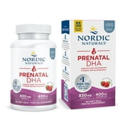 Nordic Naturals Prenatal DHA Softgels, Strawberry, 830mg, 90 Ct