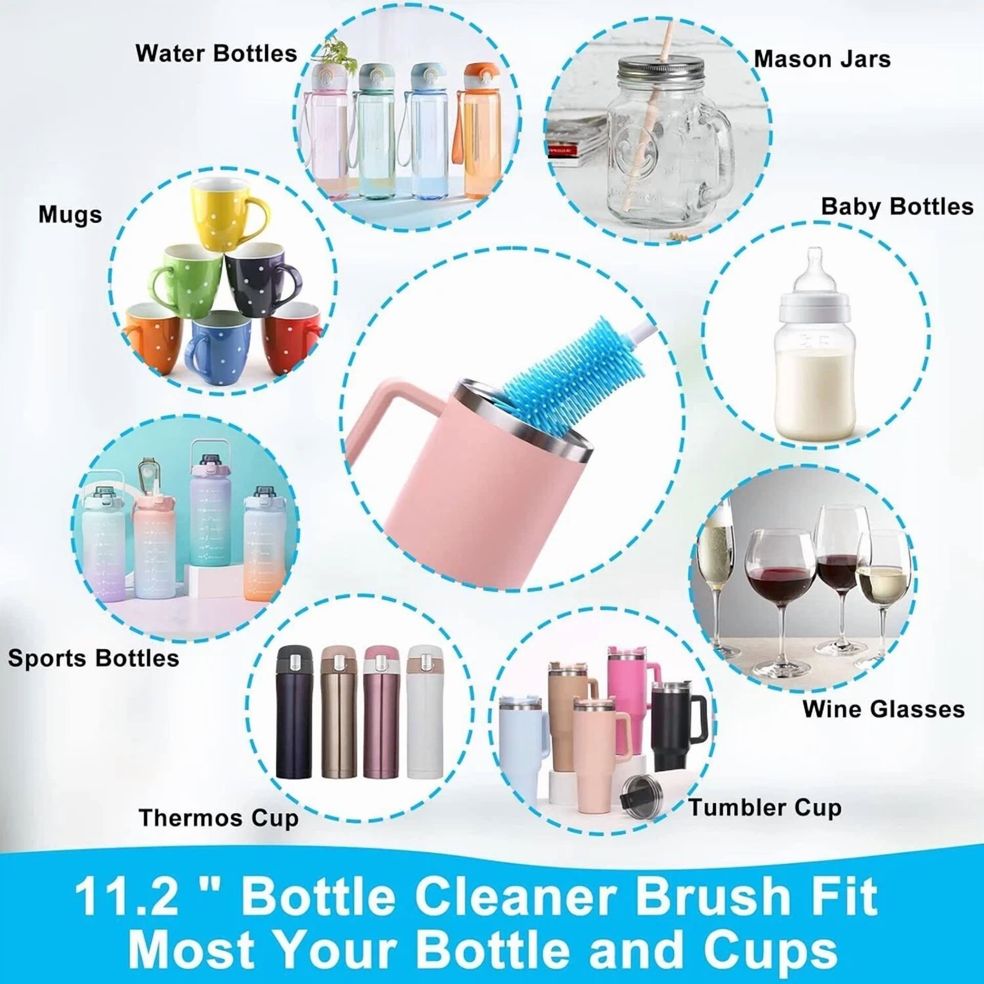Water Bottle Brush Cleaning Kit For Sports Water Bottle Baby Bottles Tumbler Cup