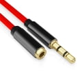 thumbnail image 1 of Copper wire Earphone Stereo Gold Plated Plug Male to Female Audio Extension Cable Aux Cord Extender RED 3M, 1 of 7