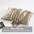 thumbnail image 3 of JML Silky Soft Satin Pillowcases Queen Set of 2,Wrinkle, Fade, Stain Resistant,20"x 30",Taupe, 3 of 5