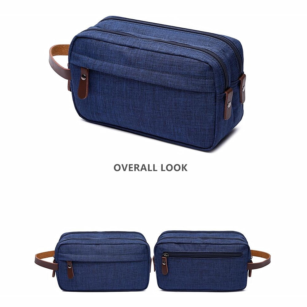 Muka Toiletry Bag for Men, Hanging Travel Dopp Kit, Shaving Bag for Toiletries Accessories-Blue