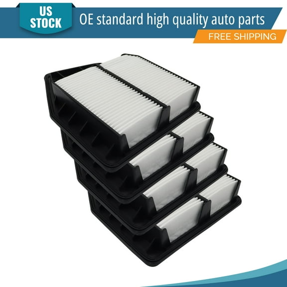 YXPCARS 4PCS Front Engine Air Filter for 2008 - 2012 Honda Accord 2012 - 2015 Honda Crosstour, New Air Filter Replacement (CA10467)