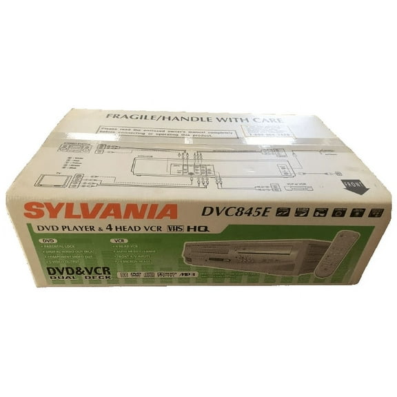 Sylvania Dvc845 DVD VCR Combo Dvd Player Vhs Player Combo With Hdmi Adapter (New)