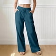 thumbnail image 6 of Dagugfen Athletic Pants for Women Loose Fitted Drawstring Elastic Waist Breathable Summer Casual Workout Full Length Pants, 6 of 8