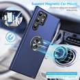 thumbnail image 5 of Hidden Series Galaxy S22 Ultra Case 5G,[Heat Dissipation][No Fall-Off Kickstand] 360°Metal Ring, 15Ft Military Grade Shockproof Protective Phone Case Designed for Samsung Galaxy S22 Ultra, Blue, 5 of 15