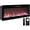 Black, variant on Lumiparty 50" Electric Fireplace with Remote Control & Alexa/WiFi, Smart Wall Mount/in Wall Recessed Insert Electric Fireplace, 12 Realistic Ember Color/Flame, 1500W Heater