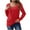 Red, variant on Womens Tops, Ribbed Knit Tops for Women Trendy Square Neck Button Decoration Pullover Soft Long Sleeve Work Casual Blouses