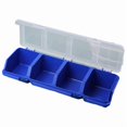 thumbnail image 1 of Parts Storage Box Plastic  Organizer Box with 4 Compartment Tool Part Container Bin with Lid Display Storage Case A, 1 of 6