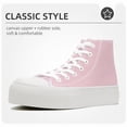 thumbnail image 2 of Platform Canvas Sneakers&nbsp;for Womens mens Fashion High Top Canvas Platform Shoes Casual Lace-up Shoes&nbsp;Comfortable Lightweight Walking Shoes for Daily Work, 2 of 6