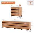 thumbnail image 2 of WAMPAT Modern TV Stand for TVs up to 120 inch, Entertainment Center TV Console with 12 Drawers and Metal Base, Media Console for Living Room, Bedroom,Mocha, 2 of 8