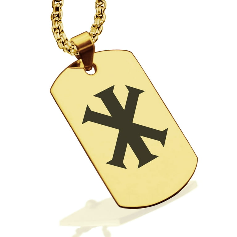 Monogram dog tag clearance necklace
