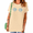 1-Apricot, variant on Women's Apricot Minimal Blue Scallop Seashell Coastal Graphic Short Sleeve T-Shirts Tops