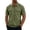 Army Green, variant on Sheghy T Shirts for Man Trendy Men's Solid Color Short Sleeve Lapel Zipper Casual Sport Jacket Outerwear Top Gray XXXL
