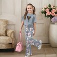 thumbnail image 2 of MuXiKeJi Clothes valentine day outfit for girls,4t Girls Outfits Cartoon Print Fashionable Hooded Sweatshirt Top Pocket Elastic Waist Pants Clothing Sets Tracksuit, 2 of 5