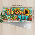 thumbnail image 2 of 1 Pcs 2D Flat License Plate Covers & Frames, Blessed Mom For Decorative Front, Waterproof For Decoration Aluminum License Plate Covers & Frames Cover For Men Women, 12" X 6", 2 of 6