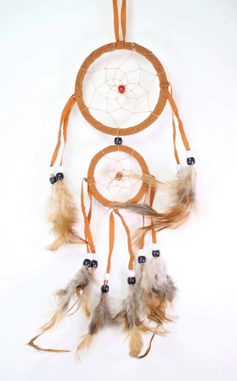 Smiling JuJu Dream Catcher Wall Hanging Decoration Feathers Large and Small Size Variety Color, Handmade(Set of 3)