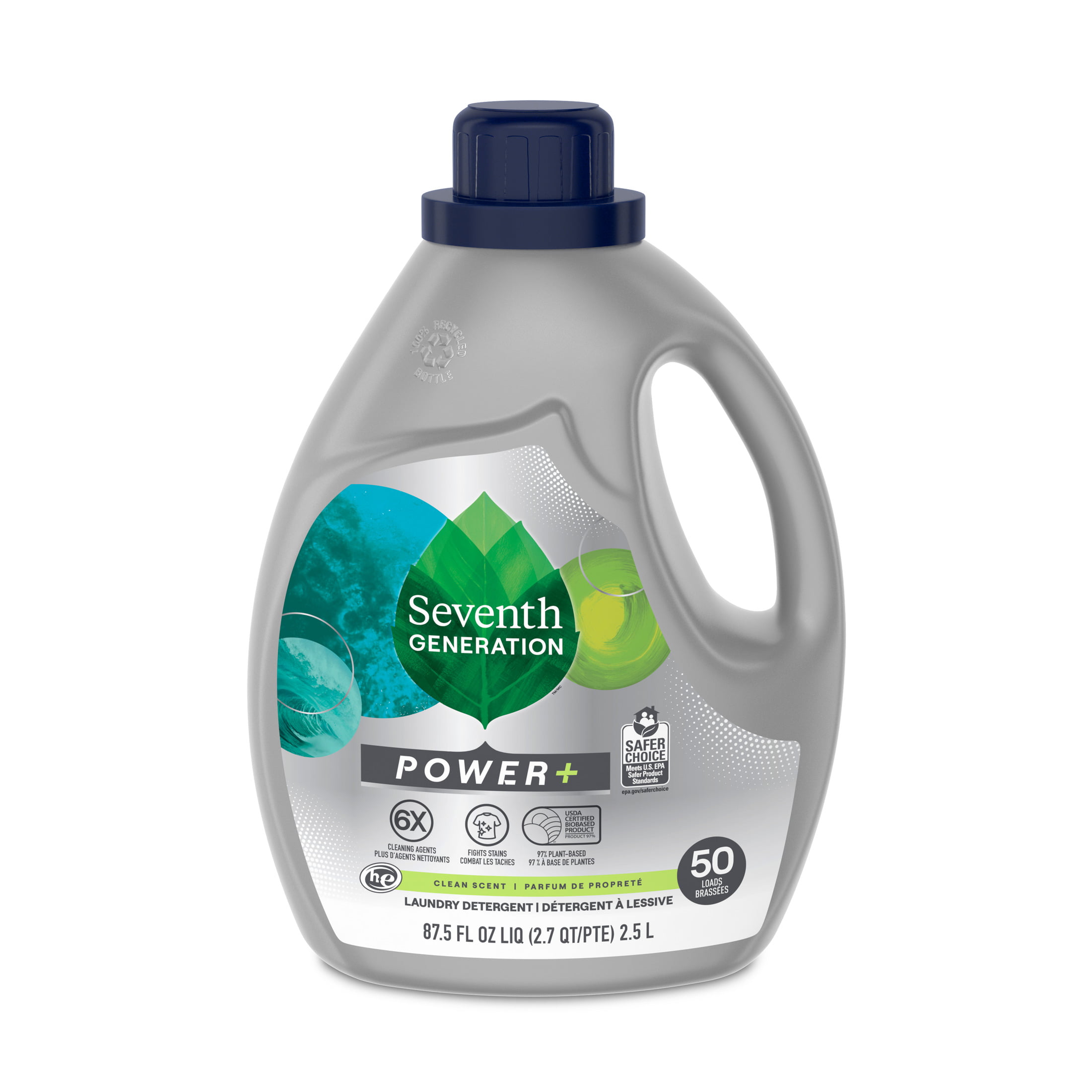 Politik grådig Fjendtlig Seventh Generation Power+ Clean Scent Laundry Detergent 87.5 fl oz -  Walmart.com