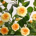 thumbnail image 3 of Lyacmy 3FT 2 Pack Yellow Camellia Artificial Tree in Pot, Artificial Plants Indoor Outdoor for Home Decor, 3 of 9