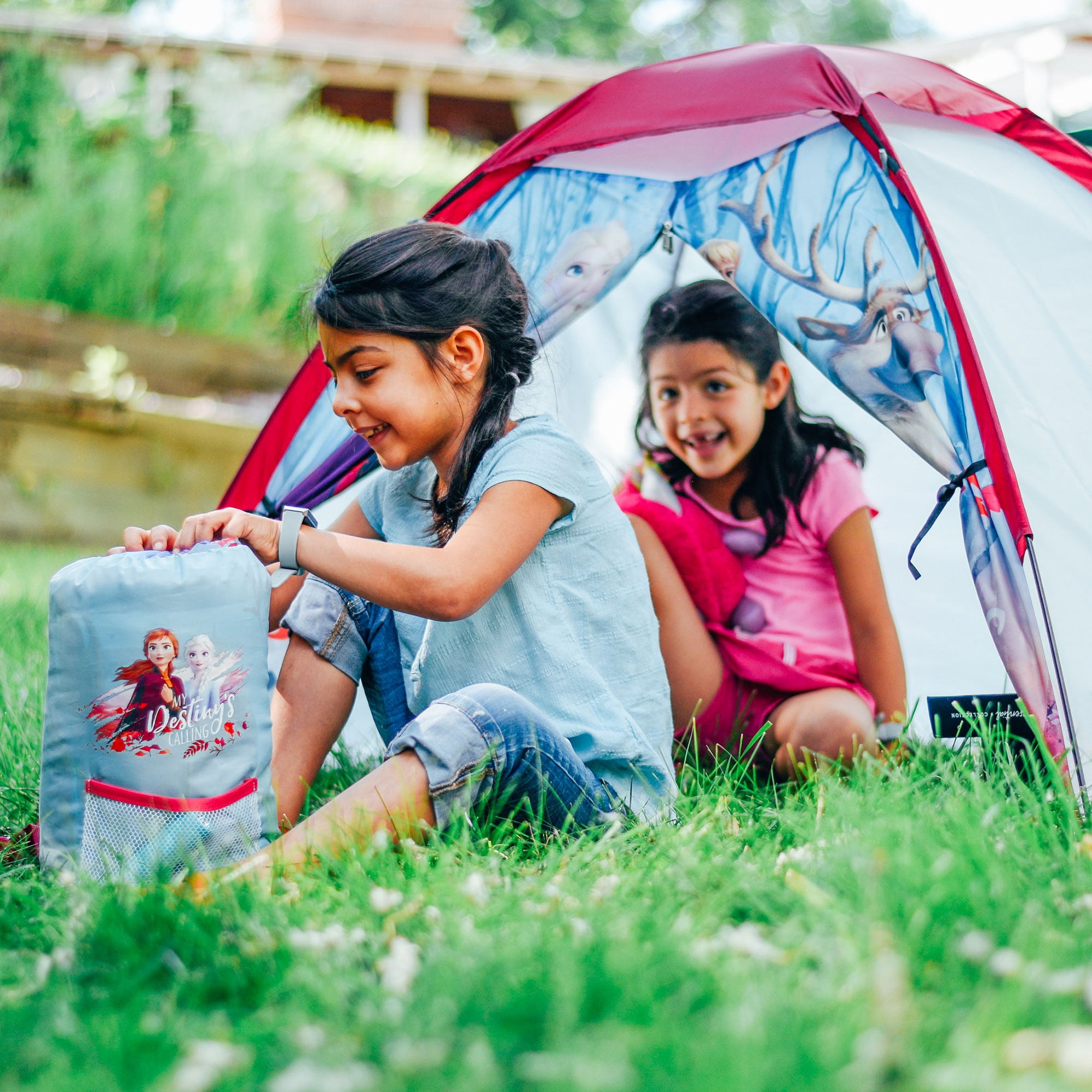 Disney Frozen II Kids 4 Piece Camping Set with Tent and Sleeping