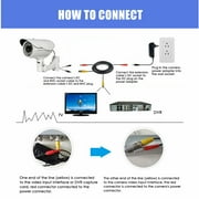 FITE ON 50ft Black Extension Power/Video Cable Replacement for Swann Security CCTV Kit SWDVK-825508 Black