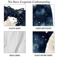 thumbnail image 4 of luoweisi Men's Beach Shorts Quick Dry Swim Trunks with Mesh Lining Galaxy Polar Bear S, 4 of 5