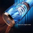 thumbnail image 4 of Ventilador de cuello colgante USB sin aspas Turbo pequeño ventilador de banda para el cuello recargable silencioso portátil para deporte ventilador de refrigeración eléctrico plegable, azul, 4 of 5
