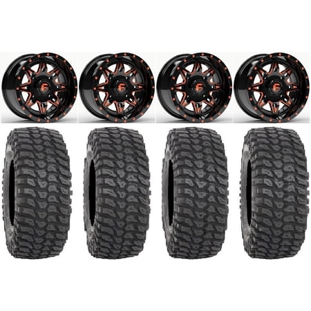 Fuel Lethal Orange 15 Wheels 35 XCR350 Tires Sportsman RZR Ranger