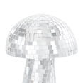 thumbnail image 4 of 10", 8"H Silver Glass Handmade Mosaic Mirrored Mushroom Sculpture, by DecMode (2 Count), 4 of 10