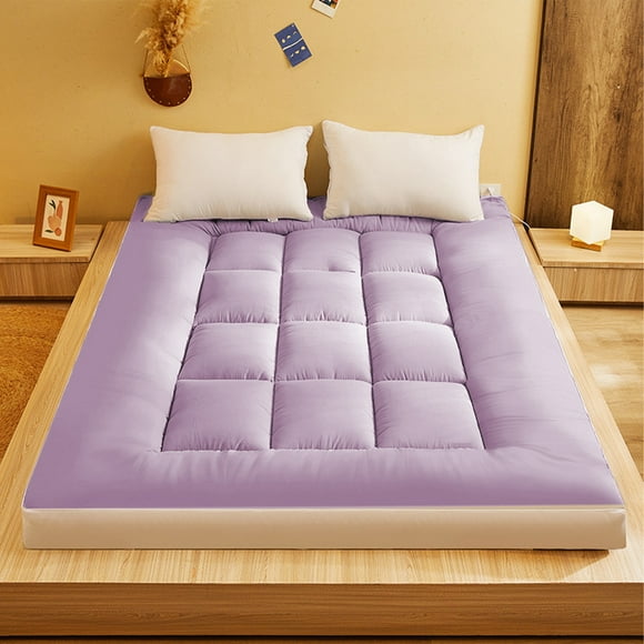 Hiroekza Premium Class A Fiber Mattress – Foldable Student Bed Mattress with Washable Sanding Thickened Soft Padding for Ultimate Comfort and Support Purple