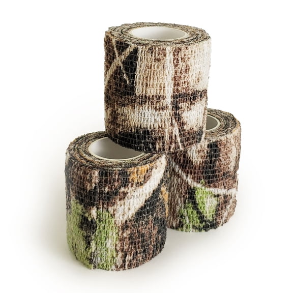 3 Pack - Camouflage Self Adhesive Cling Tape - Forest Camo #10