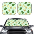 thumbnail image 2 of Haiem Avocado Windshield Sun Shade: Universal Foldable 2-Piece Car Front Window Sunshade - Blocks Uv Rays, And Reduces Heat,Essential Car Accessory Large, 2 of 7