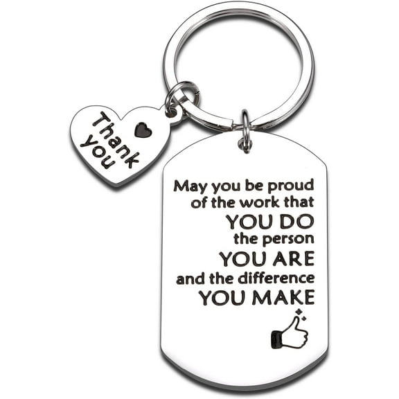 Thank You Gifts Keychain for Coworkers Boss Friends Going Away Leaving Birthday Retirement Gifts